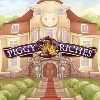 Piggy Riches online game logo by NetEnt on buusticasinos.com